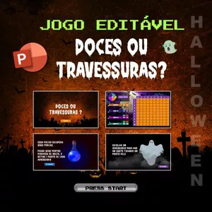Imagem de capa para o Curso online Jogo em PowerPoint - Halloween / Doces ou travessuras ?