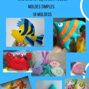 Imagem de capa para o Ebook 18 MOLDES FUNDO DO MAR EM FELTRO 