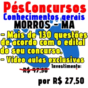 Imagem de capa para o Curso online MORROS - MA : Conhecimentos Gerais