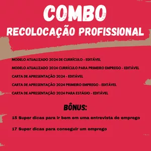 Imagem de capa para o Ebook Combo da Recolocação Profissional - ( HA VAGAS MOC )