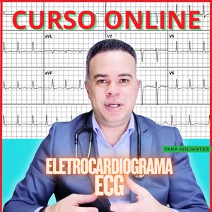 Imagem de capa para o Curso online Curso de Eletrocardiograma ECG ONLINE para INICIANTES completo