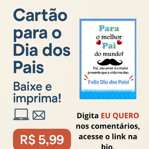 Imagem de capa para o Ebook Cartões para o dia dos pais - Material em PDF