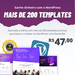 Imagem do curso MAIS DE 200 TEMPLATES DO ELEMENTOR (WORDPRESS)