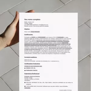 Imagem de capa para o Curso online Currículo Personalizável para o Mercado Financeiro