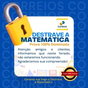 Imagem do curso Destrave a Matemática dos Correios: Prova 100% Dominada