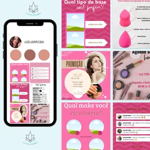 Imagem de capa para o Curso online PACK ARTES MAQUIADORA - 100% EDITÁVEIS CANVA - 10 PEÇAS