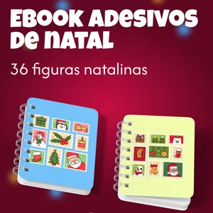 Imagem de capa para o Ebook Coleção Natal Mágico – 36 Adesivos Natalinos