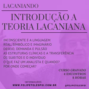 Imagem de capa para o Curso online LACANIANDO | INTRODUÇÃO À PSICANÁLISE LACANIANA