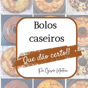 Imagem de capa para o Ebook Bolos caseiros que dão certo!! Módulo 1