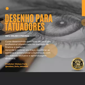 Imagem de capa para o Curso online Curso de Desenho Para Tatuadores