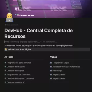 Imagem de capa para o Curso online DevHub: Sua Central Completa de Recursos para Programação e Vida