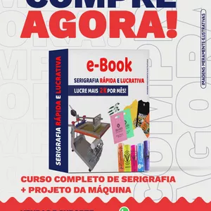 Imagem principal do produto CURSO COMPLETO DE SERIGRAFIA + PROJETO DA MÁQUINA