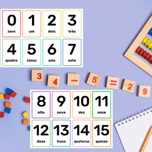 Imagem de capa para o Ebook Imprima e aprenda: Flash cards dos números