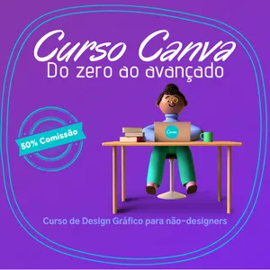 Imagem de capa para o Curso online Curso Canva - Do zero ao avançado