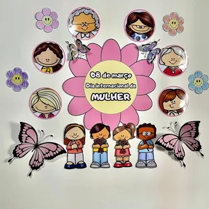 Imagem de capa para o Ebook Painel Dia Internacional da Mulher - Clube da Prof 