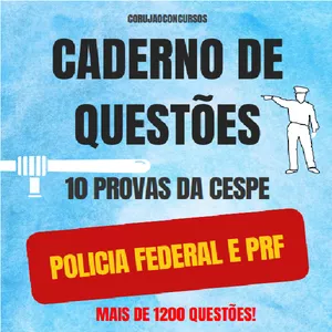 Imagem de capa para o Ebook CADERNO DE QUESTÕES POLICIA FEDERAL E PRF
