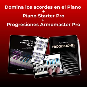 Imagen de portada para Curso online Domina los acordes en el Piano + Progresiones Armomaster Pro + Piano Starter Pro