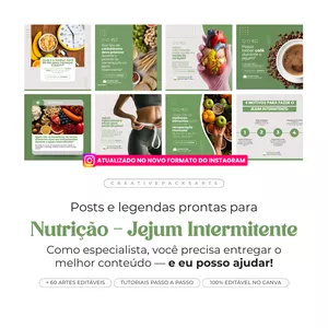 Imagem de capa para o Curso online PACK PARA NUTRIÇÃO P/ JEJUM INTERMITENTE