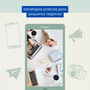 Imagem de capa para o Ebook Gestão de Redes Sociais - Estratégias para pequenos negócios 