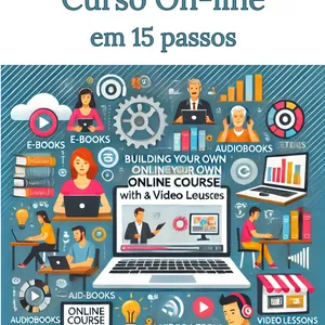 Imagem de capa para o Ebook Livro Faça Um Curso On-line em 15 Passos