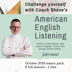 Cover image for Online course Coach Shane's American English Listening - October 2016
