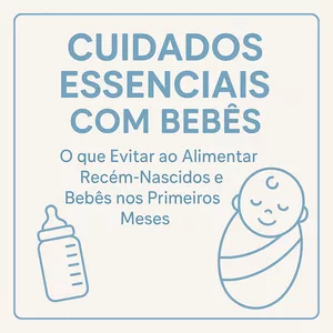 Imagem de capa para o Ebook Cuidados Essenciais: O que Evitar ao alimentar recem nascidos e bebes nos primeiros meses
