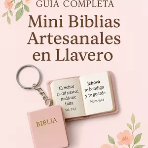 Imagen de portada para Ebook Guía Completa: Mini Biblias Artesanales en Llavero
