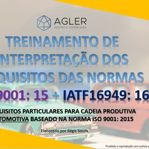 Imagem de capa para o Ebook Interpretação da ISO9001 + IATF16949 comentada (conteúdo de sala de aula)