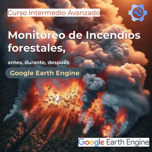 Imagen de portada para Curso online Monitoreo de Incendios forestales, antes, durante, después utilizando Google Earth Engine