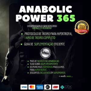 Imagem do curso ANABOLIC POWER 365, protocolo de treino para 1 Ano + Bônus!