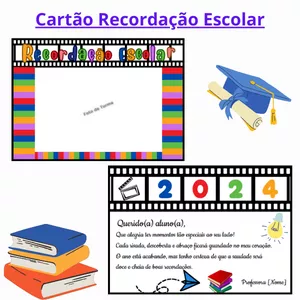 Imagem de capa para o Ebook Cartão Recordação Escolar