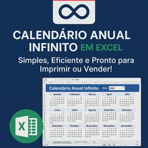 Imagem de capa para o Curso online 📅 Calendário Anual Infinito em Excel 