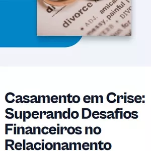 Imagem de capa para o Ebook Casamento em Crise: Superando Desafios Financeiros no Relacionamento