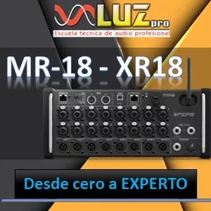 Imagen de portada para Curso online MR18 Y XR18, de cero a experto de consola digitales MIDAS Y BEHRINGER