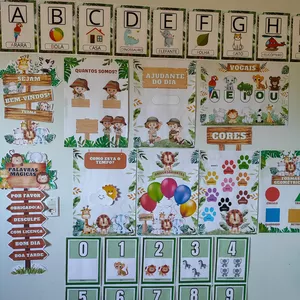 Imagem de capa para o Ebook KIT DECORAÇÃO SALA DE AULA TEMA SAFARI 