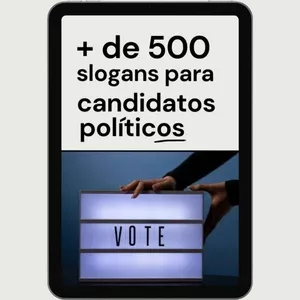 Imagem de capa para o Ebook 500 slogans políticos para candidatos 