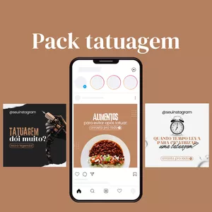 Imagem de capa para o Curso online Pack canva tatuagem 