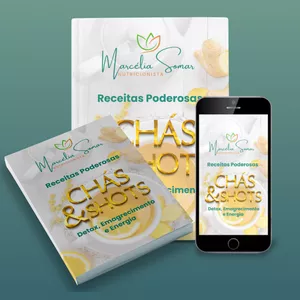 Imagem de capa para o Ebook Chás e Shots: Detox, Emagrecimento e Energia!