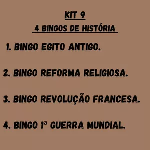 Imagem de capa para o Ebook KIT 9: CONTÉM 4 BINGOS DE HISTÓRIA