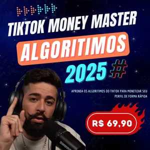 Imagem de capa para o Ebook Algoritmos do TikTok - Aprenda a Monetizar o TikTok
