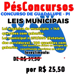 Imagem de capa para o Ebook GUADALUPE - PI (LEIS MUNICIPAIS)