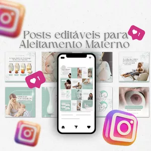 Imagem de Posts Editáveis para Aleitamento Materno criado por Giselle Ocampo na hotmart