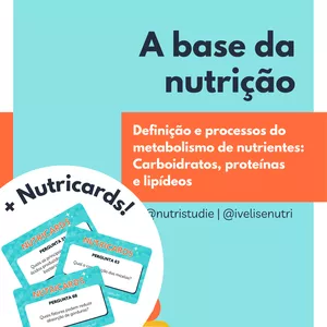 Imagem de capa para o Ebook A base da nutrição + Nutricards!