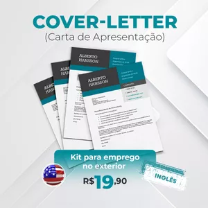 Cover image for Ebook Cartas de Apresentação Otimizadas em Inglês - Como montar Cover Letter English