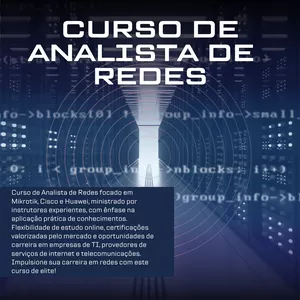 Imagem de capa para o Curso online Acelere sua Carreira em Redes: Curso de Analista de Elite com Expertise em Mikrotik, Cisco e Huawei!
