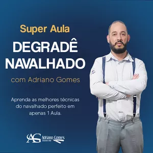 Imagem de capa para o Curso online Super Aula Degradê Navalhado