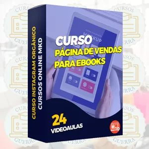 Imagem de capa para o Curso online CURSO PÁGINA DE VENDAS ALTA CONVERSÃO PARA E-BOOKS