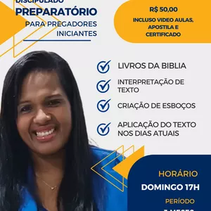 Imagem de capa para o Curso online NOÇÕES BÁSICAS PARA PREGADORES INICIANTES