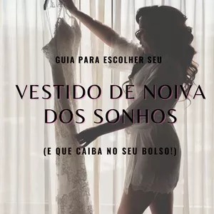 Imagem de capa para o Ebook Guia para encontrar seu vestido de noiva dos sonhos (e que caiba no bolso!)