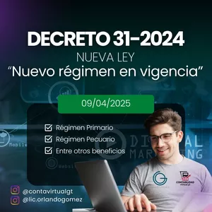 Imagen de portada para Curso online Masterclass Nueva Ley según Decreto 31-2024